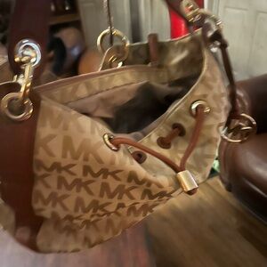Michael Kors Monogram Brown Shoulder Bag